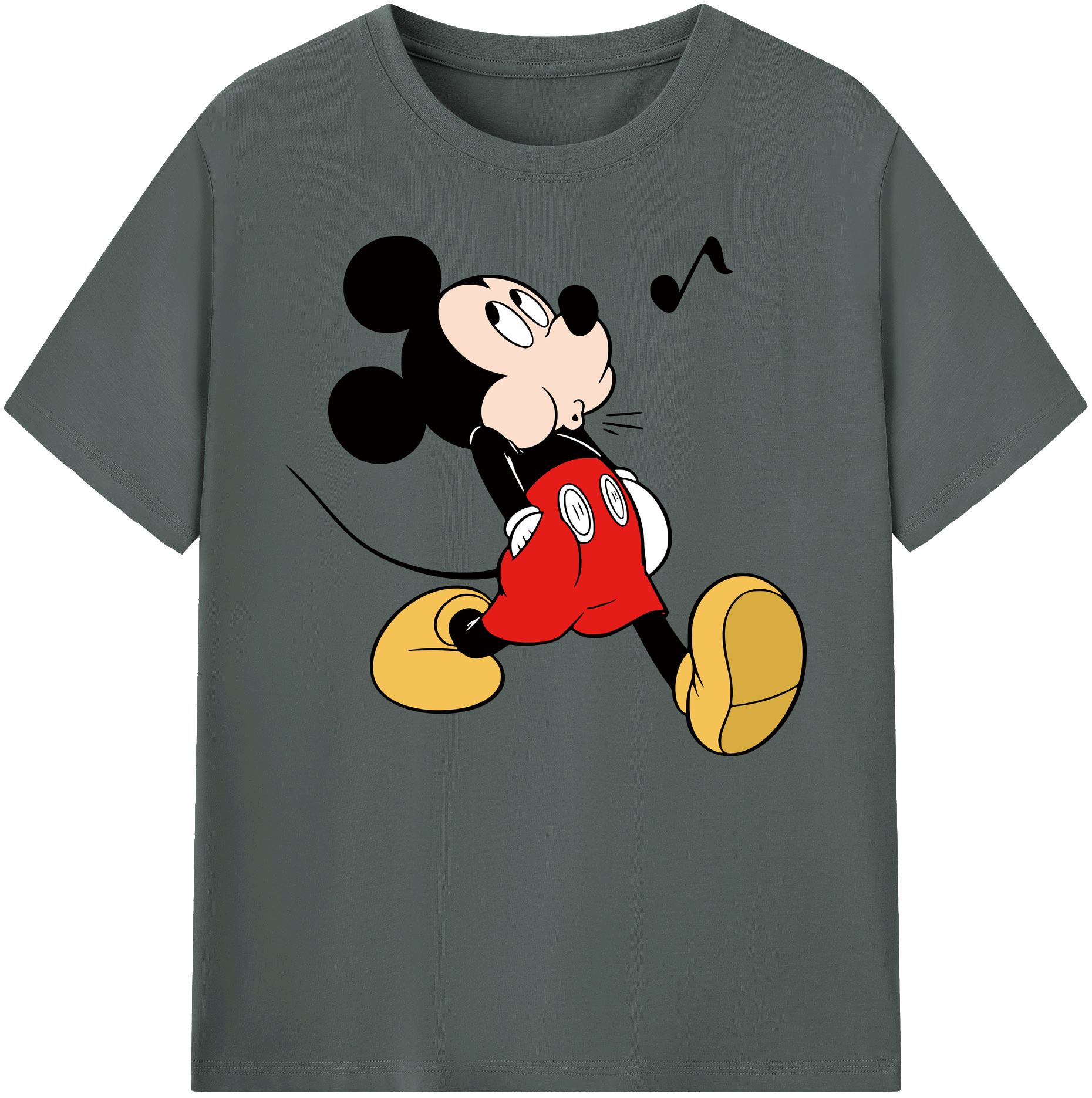 ミッキーマウス Mickey Mouse 綿100％ メンズ半袖Tシャツ｜肌触りやわらか＆通気性